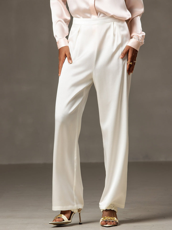 19 Momme Relaxed Silk Wide-Leg Trousers