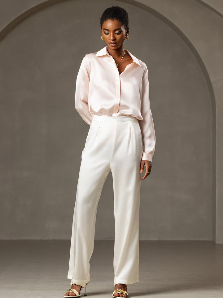 19 Momme Relaxed Silk Wide-Leg Trousers