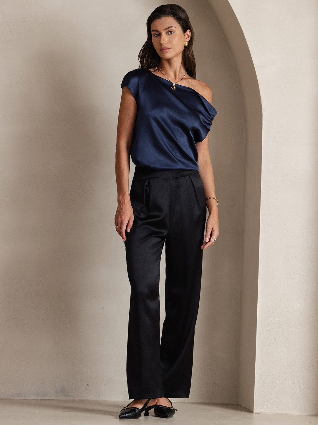19 Momme Relaxed Silk Wide-Leg Trousers
