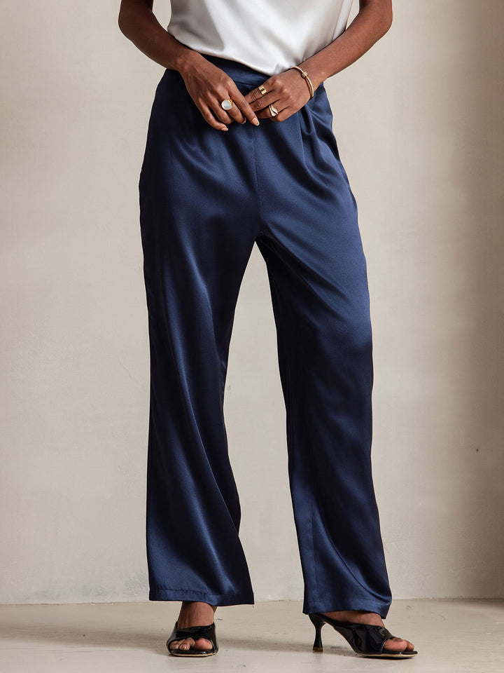19 Momme Relaxed Silk Wide-Leg Trousers