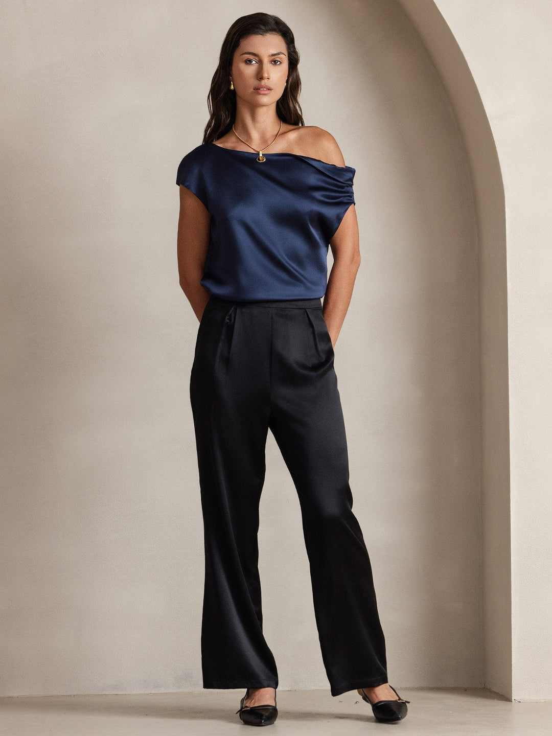 19 Momme Relaxed Silk Wide-Leg Trousers