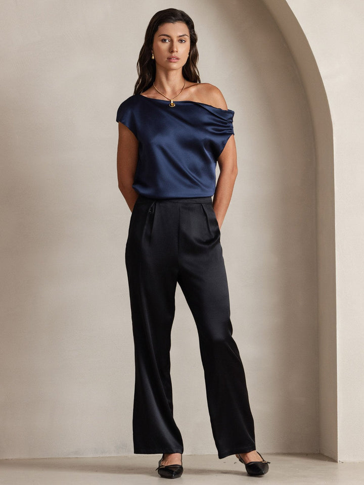 19 Momme Relaxed Silk Wide-Leg Trousers