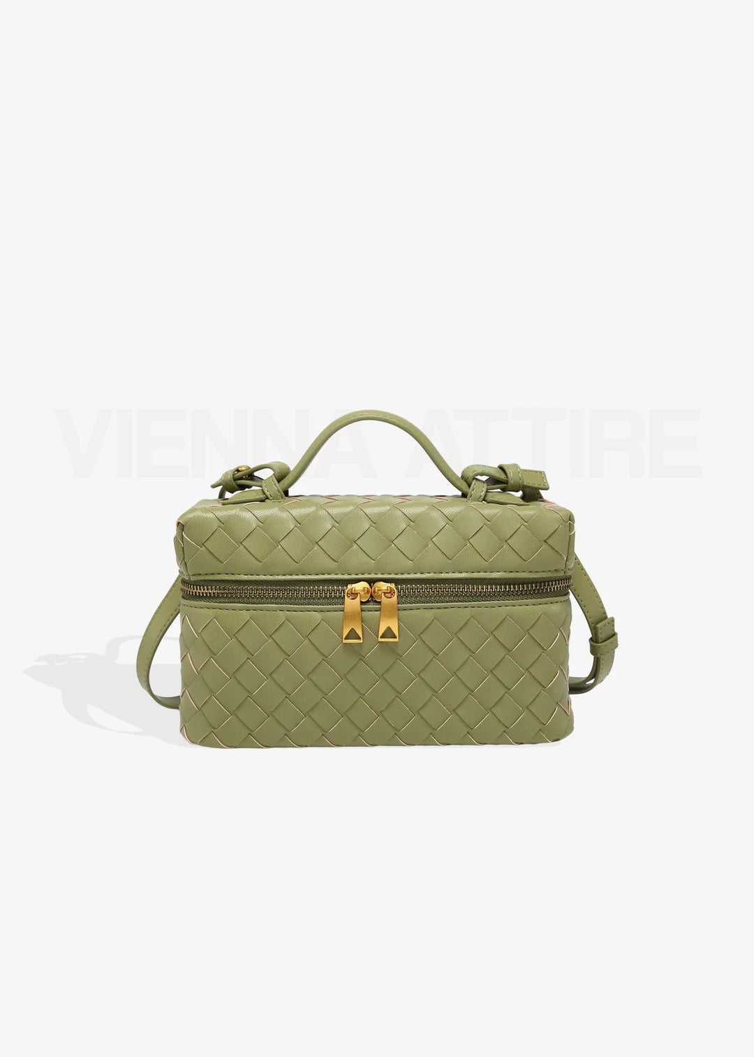 Aria – Structured Mini-Bag with Handle and Gold Details