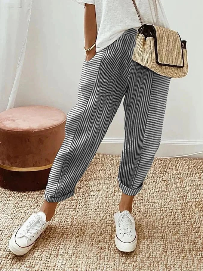 Hanna™ – Classic Striped Trousers