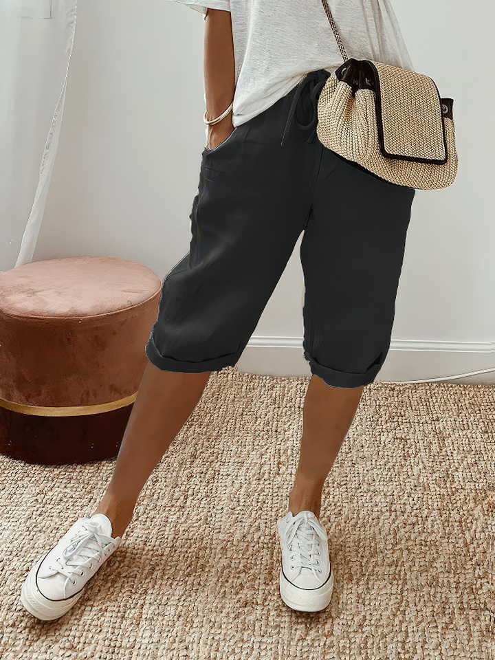Marthe™ | Cozy Rolled Hem Shorts