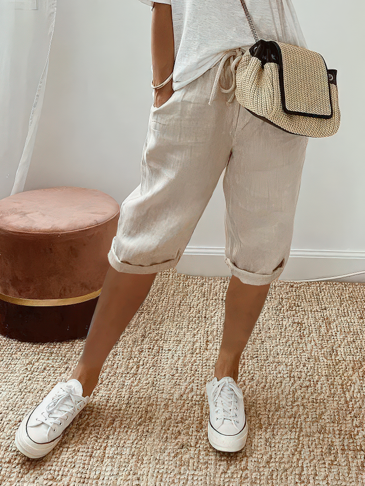 Marthe™ | Cozy Rolled Hem Shorts
