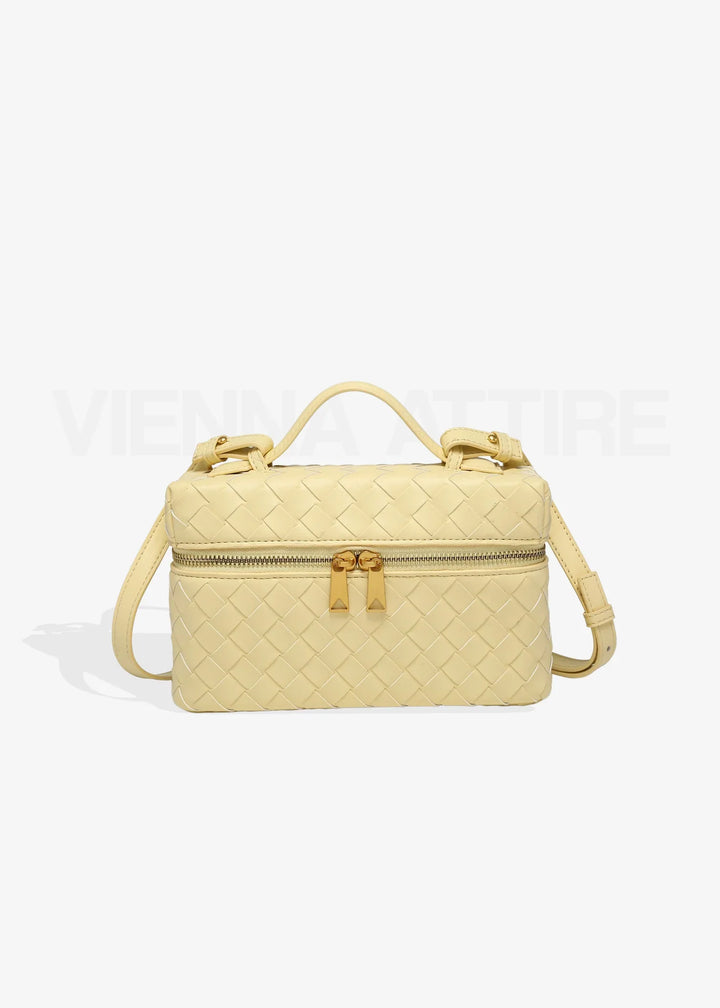 Aria – Structured Mini-Bag with Handle and Gold Details