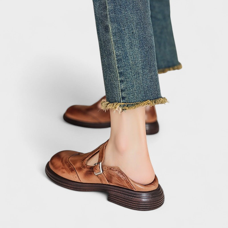 NORA | Elegant Mary Janes in Leather