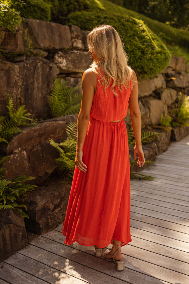 LISA™ | Lebhaftes orange Sommerkleid