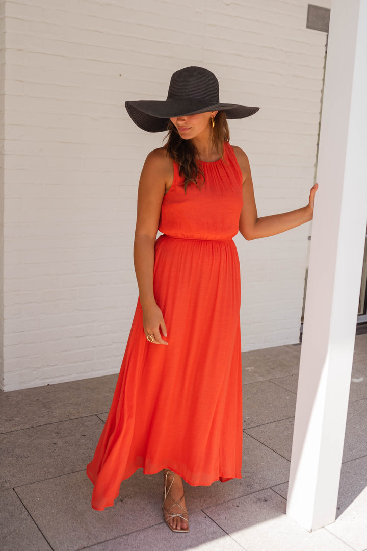 LISA™ | Lebhaftes orange Sommerkleid