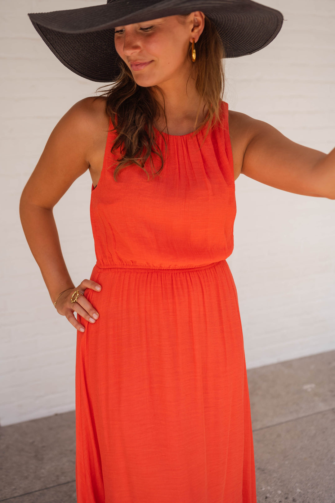 LISA™ | Lebhaftes orange Sommerkleid