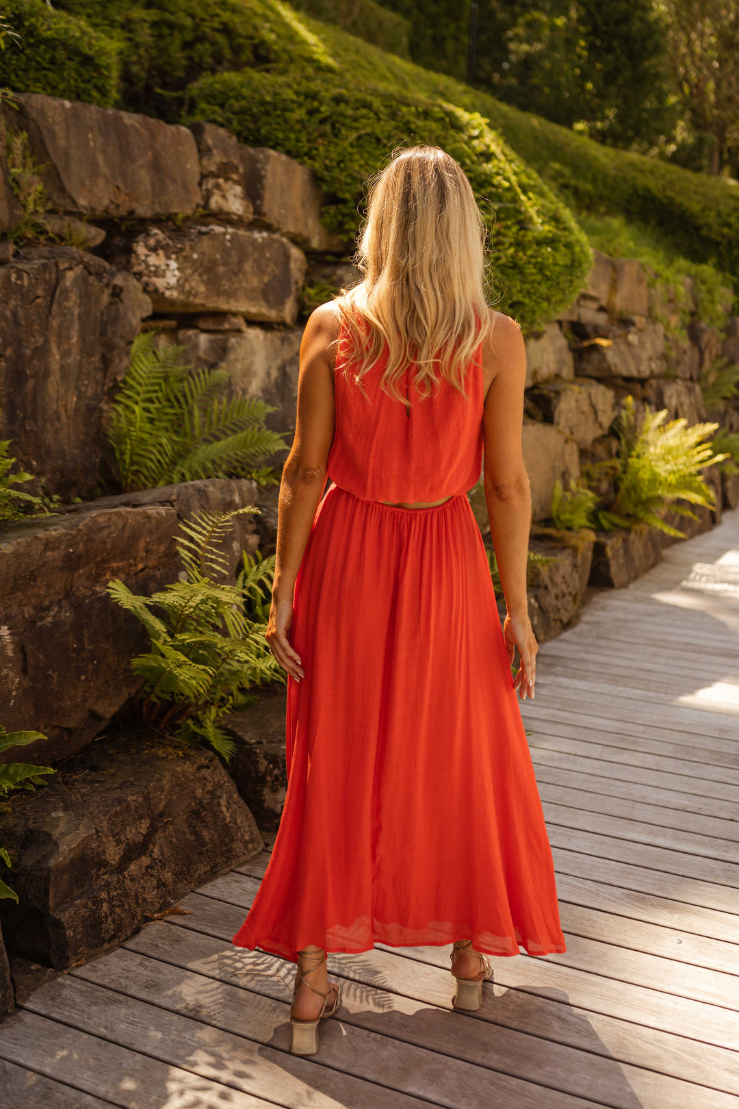 LISA™ | Lebhaftes orange Sommerkleid