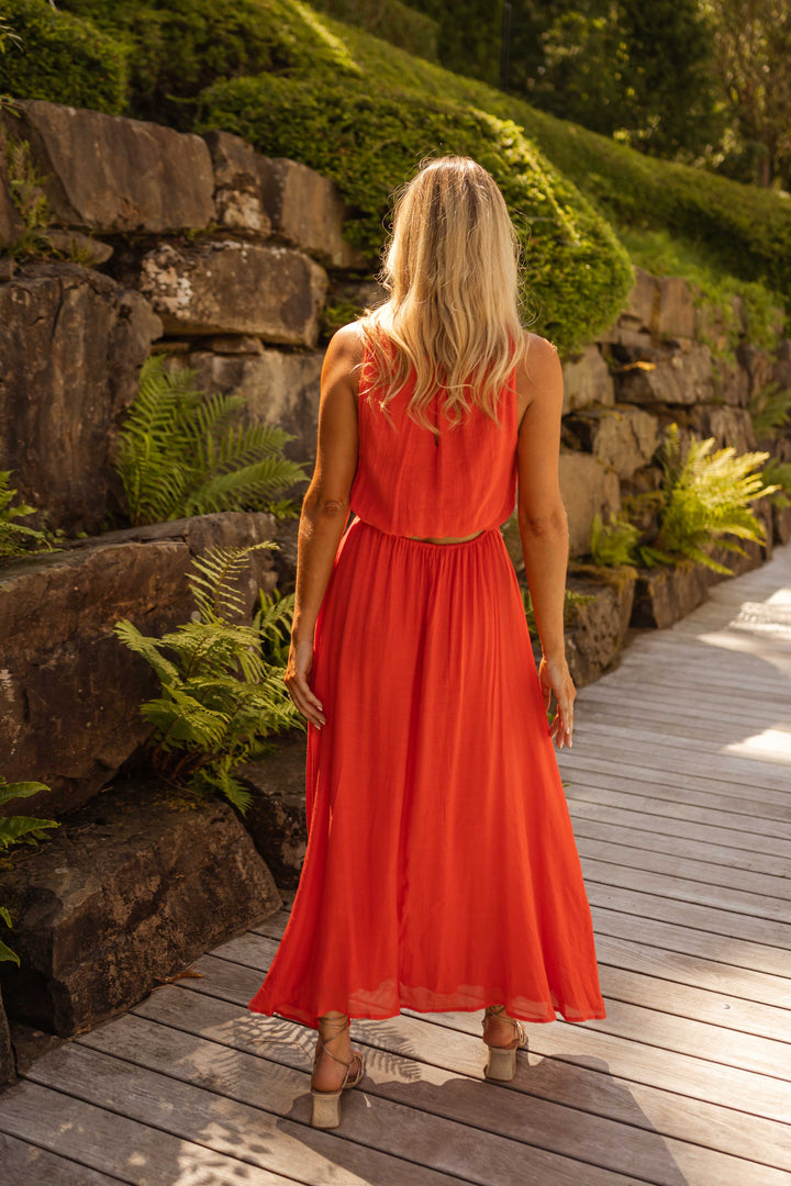 LISA™ | Lebhaftes orange Sommerkleid