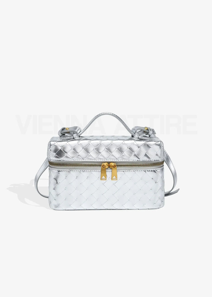 Aria – Structured Mini-Bag with Handle and Gold Details