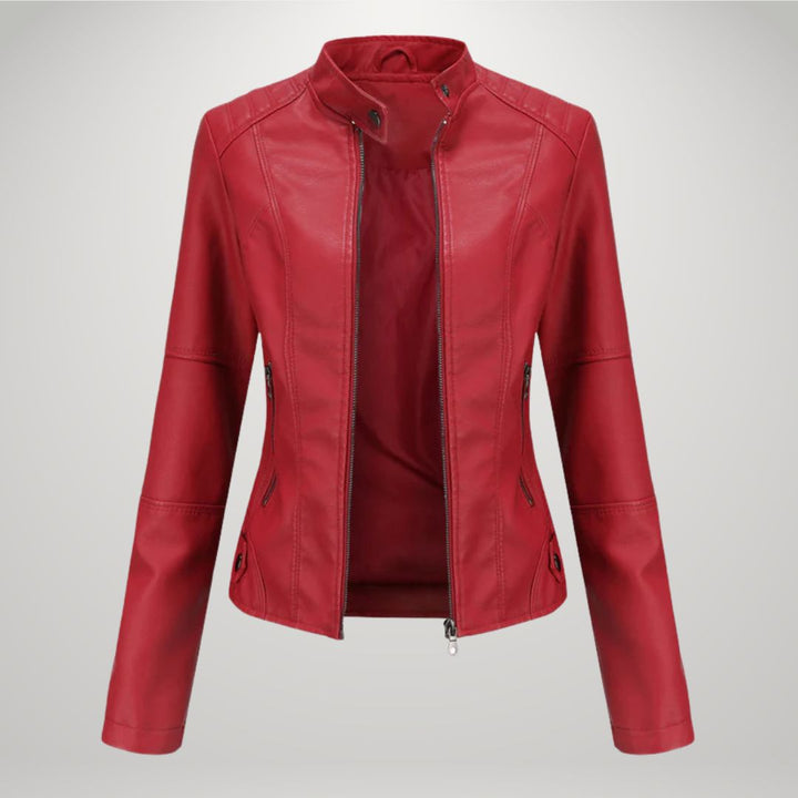 Lessy | Slim Faux Leather Jacket