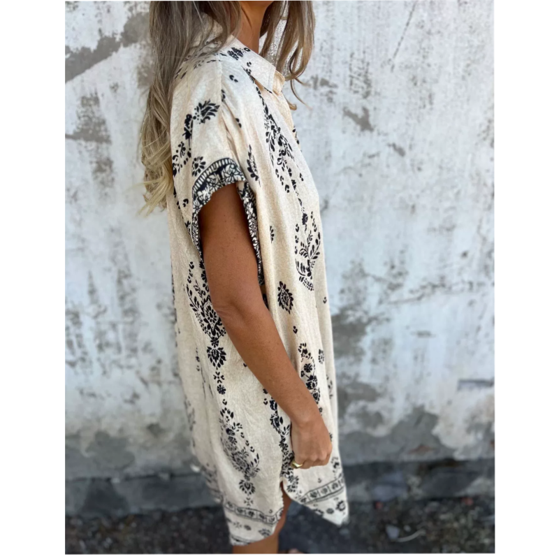💞52% Off💞 Classic Cotton-Linen Printed Dress 【Factory Direct Sale】