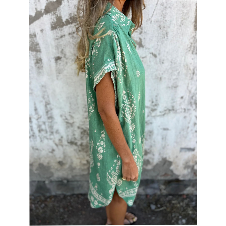 💞52% Off💞 Classic Cotton-Linen Printed Dress 【Factory Direct Sale】