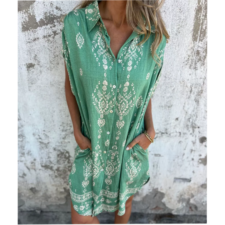 💞52% Off💞 Classic Cotton-Linen Printed Dress 【Factory Direct Sale】