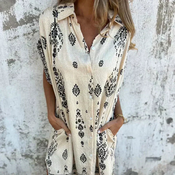💞52% Off💞 Classic Cotton-Linen Printed Dress 【Factory Direct Sale】