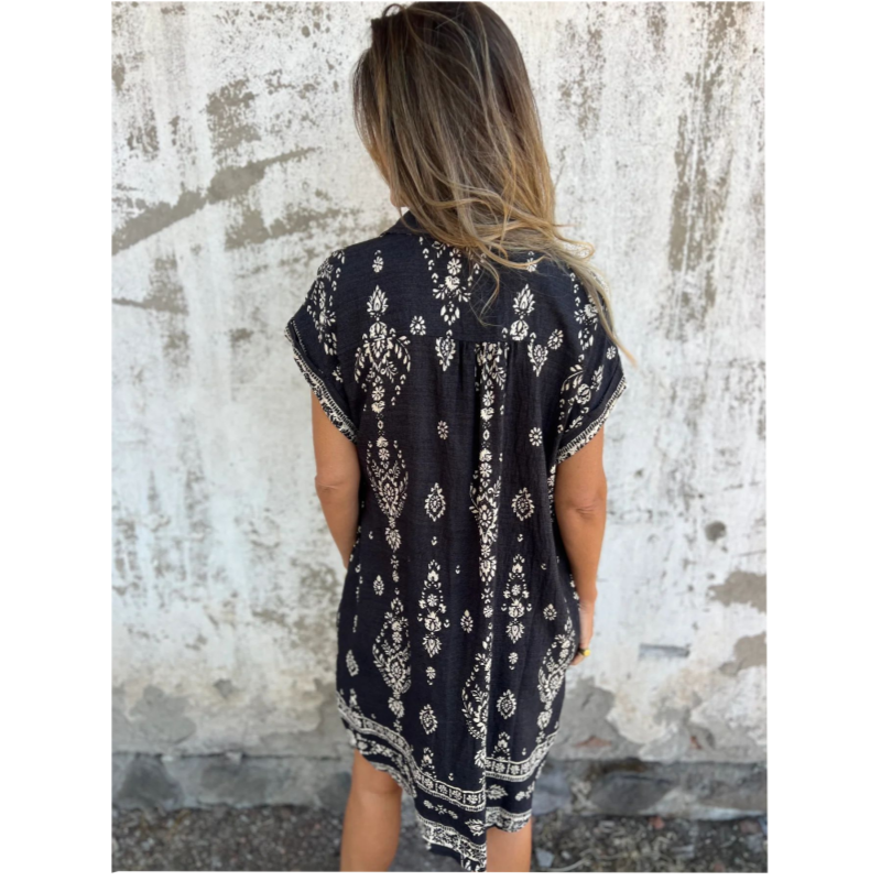 💞52% Off💞 Classic Cotton-Linen Printed Dress 【Factory Direct Sale】