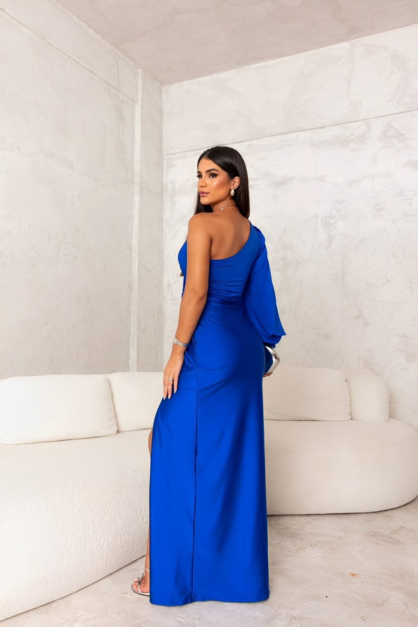 Mireya – One-Shoulder Satin Dress